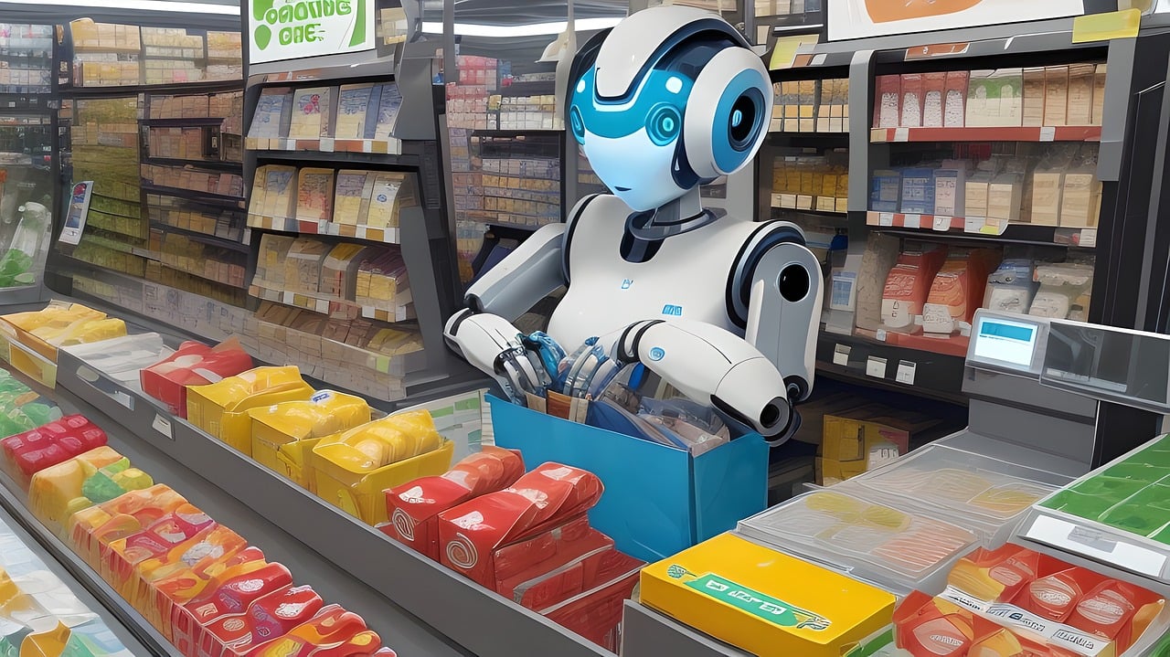A robot shopkeeper